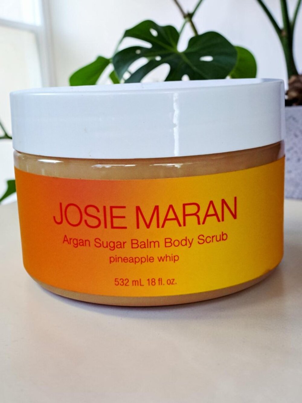 New Josie Maran 18 oz Pineapple Whip Argan Sugar Balm Body Scrub